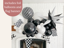 Load image into Gallery viewer, Race Car Balloon Kit (Black & White)