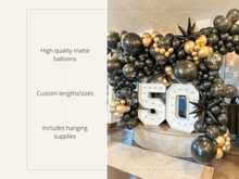 Load image into Gallery viewer, Black and Gold Balloon Kit