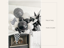 Load image into Gallery viewer, Race Car Balloon Kit (Black & White)