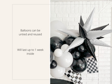 Load image into Gallery viewer, Race Car Balloon Kit (Black & White)