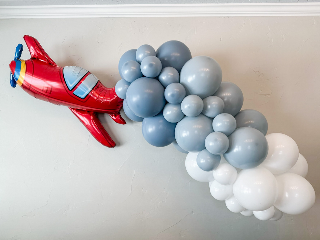 Airplane Blue Ombre Balloon Kit