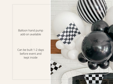 Load image into Gallery viewer, Race Car Balloon Kit (Black &amp; White)
